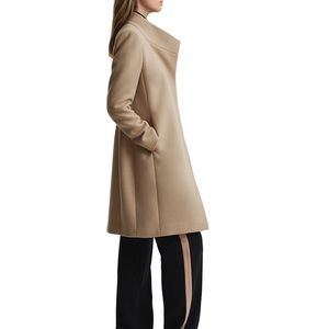mia wool blend mid length coat